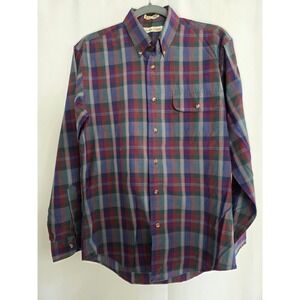 Oscar de la Renta Menswear Plaid‎ Button Up Long Sleeve Shirt